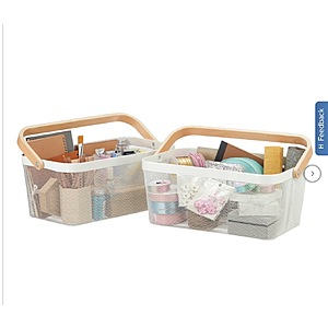 Edifice Mesh Basket with Handle, 2-pack $24.99 White or Black Free Shipping Costco.com