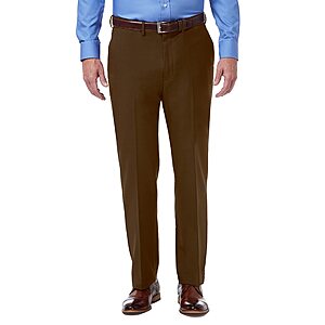 $27-$35: Haggar Men's Premium Comfort Classic Fit Flat Front Expandable Waist Pant (Various Colors/Sizes) $34.12