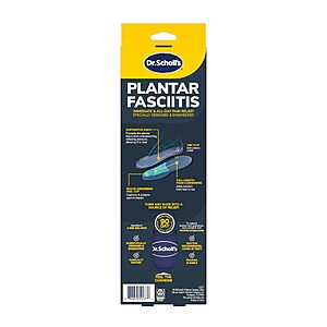 $9.25 S&S Clip Q Dr. Scholl’s Plantar Fasciitis Relief Orthotic Insoles for Men - The Only Proven Insole to Stop Plantar Fasciitis