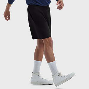 $9 FS Walmart+ in Black or Camo Green Hanes Essentials Men's Cotton Shorts With Pockets, 7.5" Inseam Sizes S-4XL