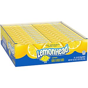 [S&S]Lemonhead Hard Lemon Candy, 0.8 Ounce Boxes (Pack of 24) $3.65 + Free S&H w/ Prime or $35+