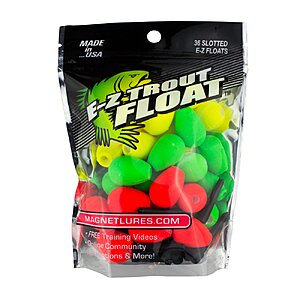 Trout Magnet E-Z Trout Floats 36-Pack Adjustable Fishing Bobbers $7.99 + Free S&H w/ Prime or $35+