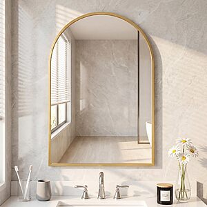 DUMOS 26"x38" Arched Wall Mirror(Glod Arched ) $29.99 + Free S&H w/ Prime or $35+