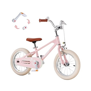 Pink RoyalBaby EZ Kids Bike 14 Inch Convertible Balance to Pedal Bike @ Woot! Ships FREE!