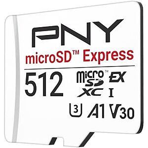 $99.99* | 512GB PNY microSD Express UHS-I U3 V30 A1 microSDXC Flash Memory Card at Amazon