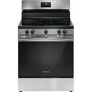 Frigidaire - 30 in. Wide 5 elements 5.3 Cu ft. Freestanding Electric Range with Quick Boil Element - Stainless Steel $579.99 Bestbuy.com
