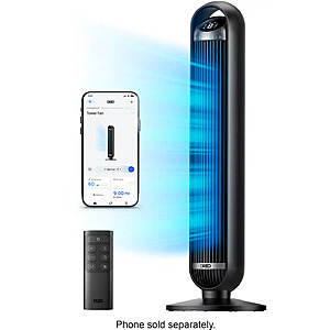 DREO - 27ft/s Velocity Quiet Floor Fan, 90° Oscillation, 8 Speeds, Remote Control, 4 Modes,DC Motor, Nomad - Black $69.99 Bestbuy.com