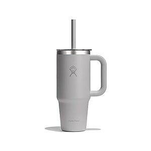 24-Ounce Hydro Flask Insulated Stainless Steel Travel Tumbler w/ Handle, Lid & Straw (Birch Gray) $12.99 + Free Shipping w/ Prime or $6 Fee per Order
