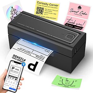 Hoorola Bluetooth 4x6 Thermal Shipping Label Printer $49.98 + Free Shipping