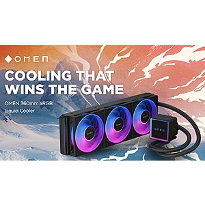 OMEN 360mm aRGB AIO Liquid Cooler - Black $89.99