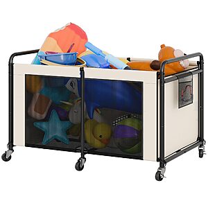 [AC]StorageWorks 210 Gallon Pool Float Storage w/ Wheel and Side Pockets(Beige) $51.59 + Free S&H at Amazon
