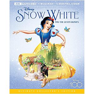 Snow White and the Seven Dwarfs 4K + Blu Ray + Digital $22.99 Amazon.com