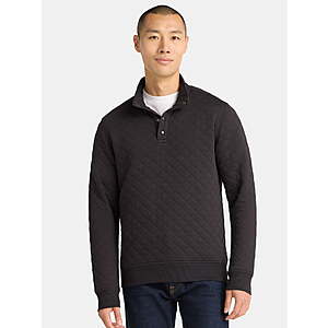 George Men's and Big Men's Quilted Snap Pullover Jacket (Black Soot, Sizes M-3XL) from $4.84 +Free S&H w/ Walmart+ or $35+