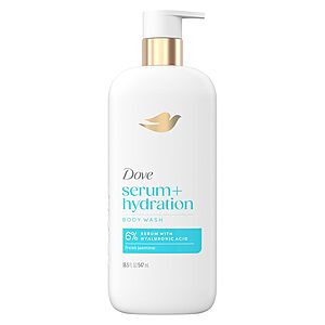 18.5 Ounce Bottle Dove Body Wash Hydration Boost 6% Hydration Serum with Hyaluronic - $6.49 AC & S&S - YMMV