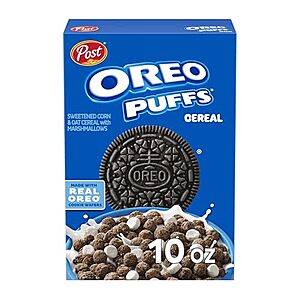 [SnS, AC] $4.18* | 2 × 10oz Post Oreo Puff Chocolate Breakfast Cereal ($2.09 each) at Amazon