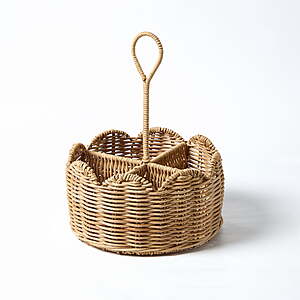 My Texas House Rattan Scallop Utensil Holder (Brown, 8.25" x 10.75") $3.74 + Free Shipping w/ Walmart+ or on $35+