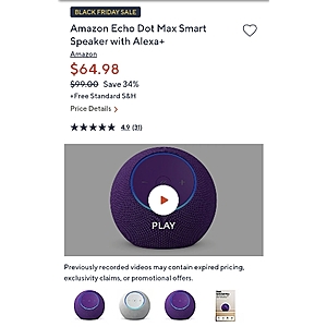 Amazon Echo dot max with alexa plus