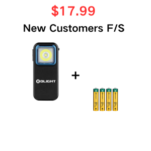 Olight Oclip Clip-On EDC Light + (4-Pack) AAA Rechargeable Batteries $18 + Free Shipping for New Customers