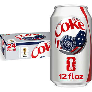 $9.97: Diet Coke Soda Pop Cans, 12 fl oz, 24 Pack