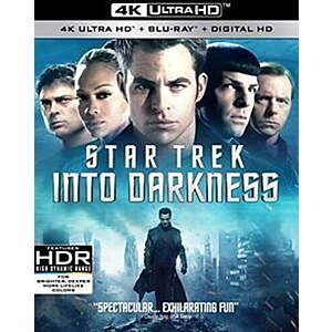 Star Trek Into Darkness 4K, Blu-ray + Digital $10.26