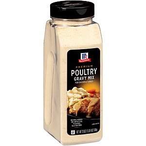 [S&S] $5.79: McCormick Premium Poultry Gravy Mix, 20 oz