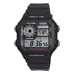 Men's World Time Watch, Resin Strap $19.99