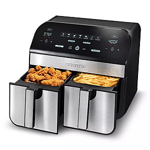 Gourmia 10-Qt. Dual Basket Digital Air Fryer w/ Smart Finish & Match Cook (Black Stainless Steel) $80 + Free Pickup at Target & Free S&H
