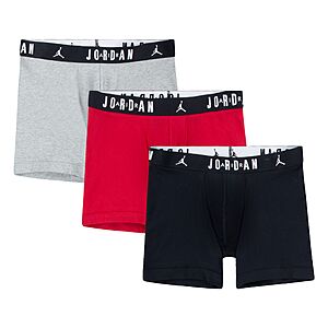 Jordan Men's Flight Cotton Core Boxer Briefs – 3 Pack $13.48@dicks sporting goods