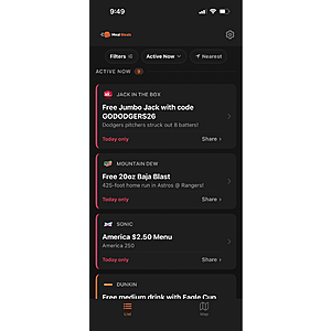 LA Area - Meal Steals deal tracking app