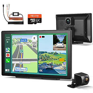 Rexing - 4K+1080p Dash Cam with CarPlay & Android Auto, WiFi, GPS, and Parking Mode for Seamless Connectivity - Black $139.99 Bestbuy.com