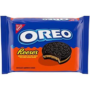 [SnS, AC] $6.59 | 2 × 12.35-Oz Oreo REESE'S Peanut Buttery Creme Chocolate Sandwich Cookies ($3.29 each) at Amazon