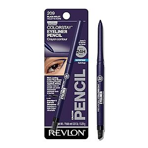 [SnS, AC] $1.43** | Revlon ColorStay Waterproof Eyeliner Pencil w/ Sharpener (Black Violet) at Amazon