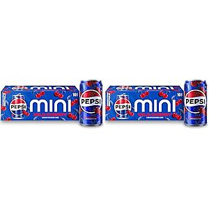 $5.91 | 20-Pack 7.5-Oz Pepsi Wild Cherry Soda Mini Cans at Amazon