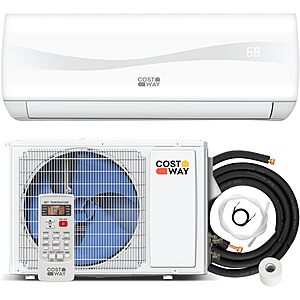 COSTWAY 12000 BTU20 SEER2 115V Mini Split Air Conditioner & Heater up to 750 Sq. Ft. $512.99