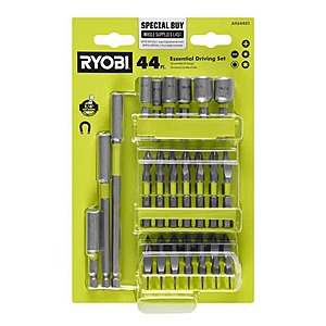 Ryobi Essentials Driving Set (44-Pieces) $12.88