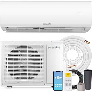 SereneLife 9,000 BTU Mini Split AC/Heating System 115V – Mini Split Air Conditioner with Heat Pump $395.72