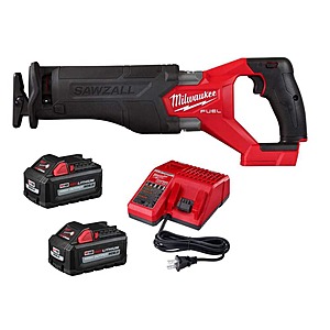 Milwaukee M18 FUEL 18V Lith-Ion Brushless Cordless SAWZALL Reciprocating Saw w/ (2) 6 Ah Battery & Charger Kit $269