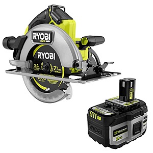 ONE+ 18V 8.0 Ah HIGH PERFORMANCE Battery w/ ONE+ HP 18V Brushless 7-1/4" Circular Saw (Tool Only) $199