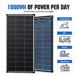 AeternaSol N-Type  12V Monocrystalline Solar Panel: 100W $~61, 200W $109 + Free S/H $61