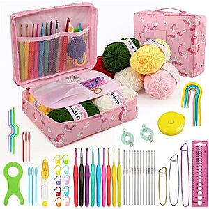 59-Piece iKumar Beginners' Crochet Starter Kit  $12.49 + Free Shipping w/ Prime or on $35+