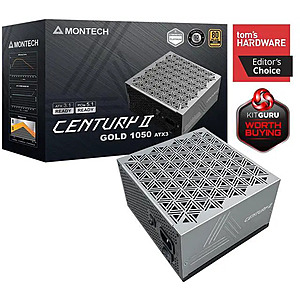 MONTECH CENTURY II - 1050W PSU - 80 Plus Gold & Cybenetics Platinum - Fully Modular - ATX 3.1 & PCIe 5.1 - 10 Years Warranty $89.9