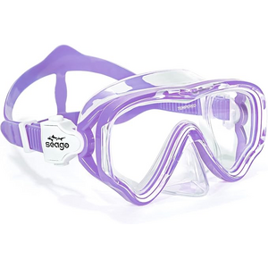 Seago Kids Swim Goggles Snorkel Diving Mask for Youth(5-15), Anti-Fog 180° Clear View $6.49