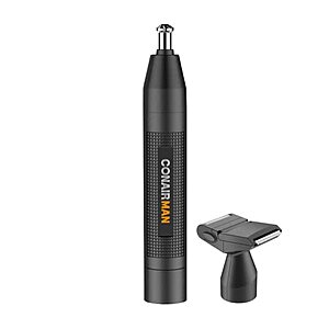 [AC] $16.12* | ConairMan Ear & Nose Hair Cordless Battery-Powered Trimmer for Men w/ Attachments at Amazon