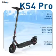 Hiboy KS4 Pro Electric Scooter (500W, 25-Mile Range, 19 MPH) $328.05