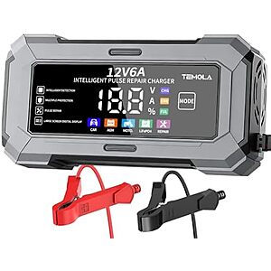 $9.99* | 12V 6A Temola Automatic Car Battery Charger & Maintainer w/ Digital Display at Amazon