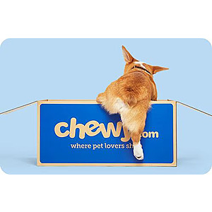Chewy: Purchase $100+ on Select Pet Products, Get $30 Chewy eGift Card + Free Shipping