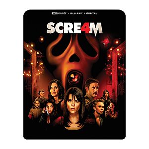 Scream 4 - Steelbook 4k UHD + Blu Ray + Digital $26.49 Amazon