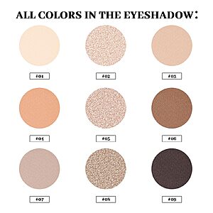 MYSTER ROSEY Neutral Eyeshadow Palette, Nude Eyeshadow Palette, Matte Eye Shadow Makeup Palette with Mirror, Long-Lasting Wear, Vegan, Cruelty-Free - 0.5oz (Satin Nude) $6.99