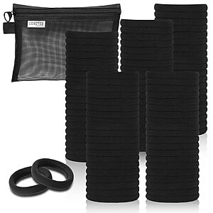 Black Hair Ties, 100 Pack Nylon Elastic Bands for Women $4.99