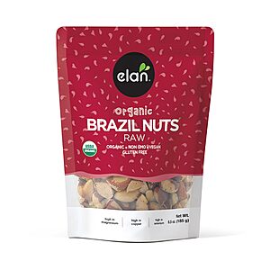 [S&S] $6.09: Elan Organic Raw Brazil Nuts, 6.5 oz, Whole Nuts (No Shell)